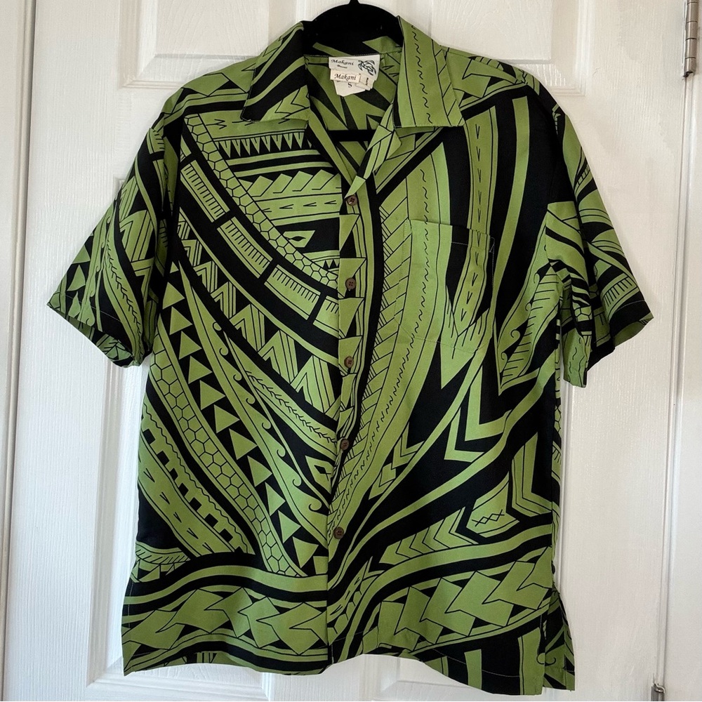 Makani Hawaii Green Patterned Men's Shirt